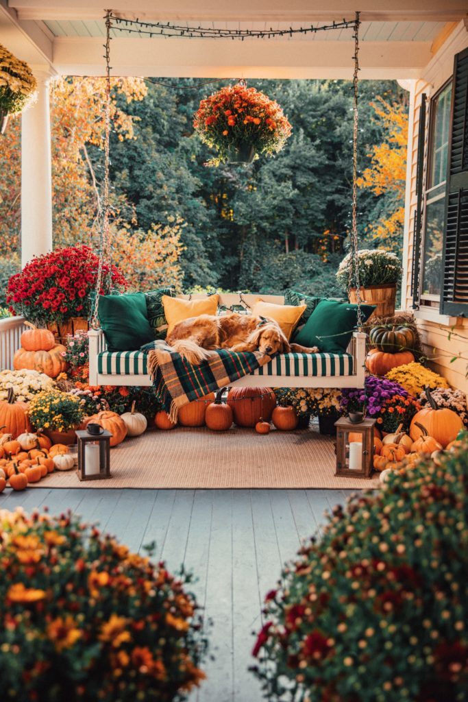 Fall Porch Decorating Classy Girls Wear Pearls